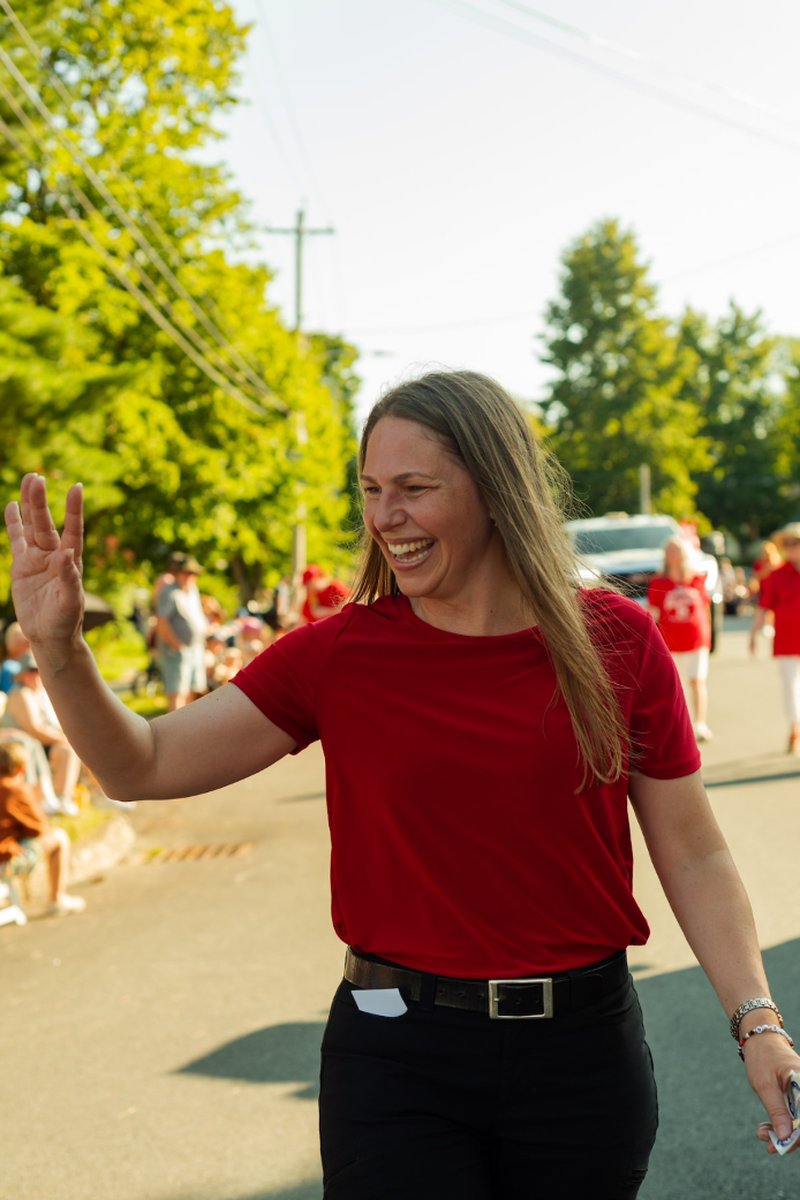 Becky Druhan walking in a community parade